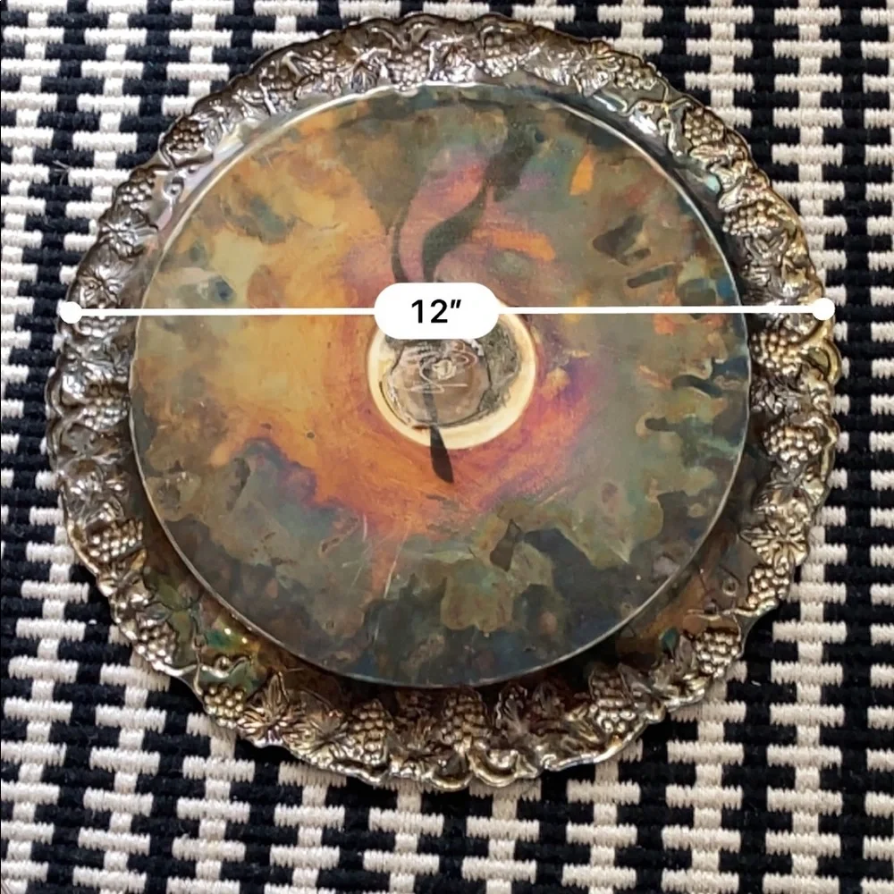 Vintage Silver Trays Versatile Use Bundle of 2
